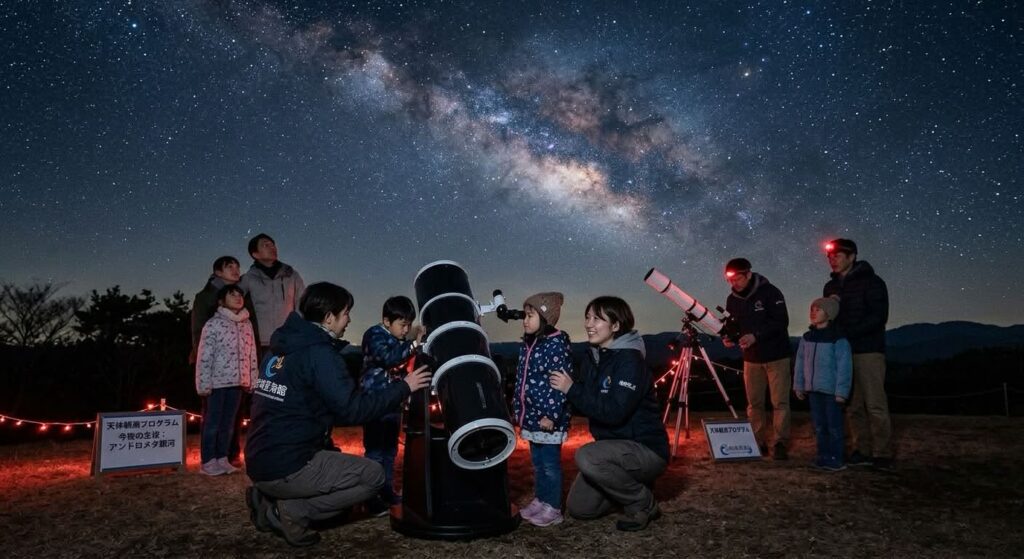 天体観測の様子